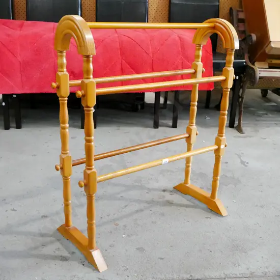 wooden towel rail