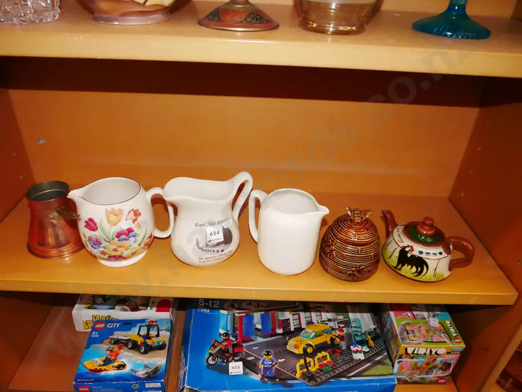 jugs, copper pourer, honey jar, teapot Image 1++