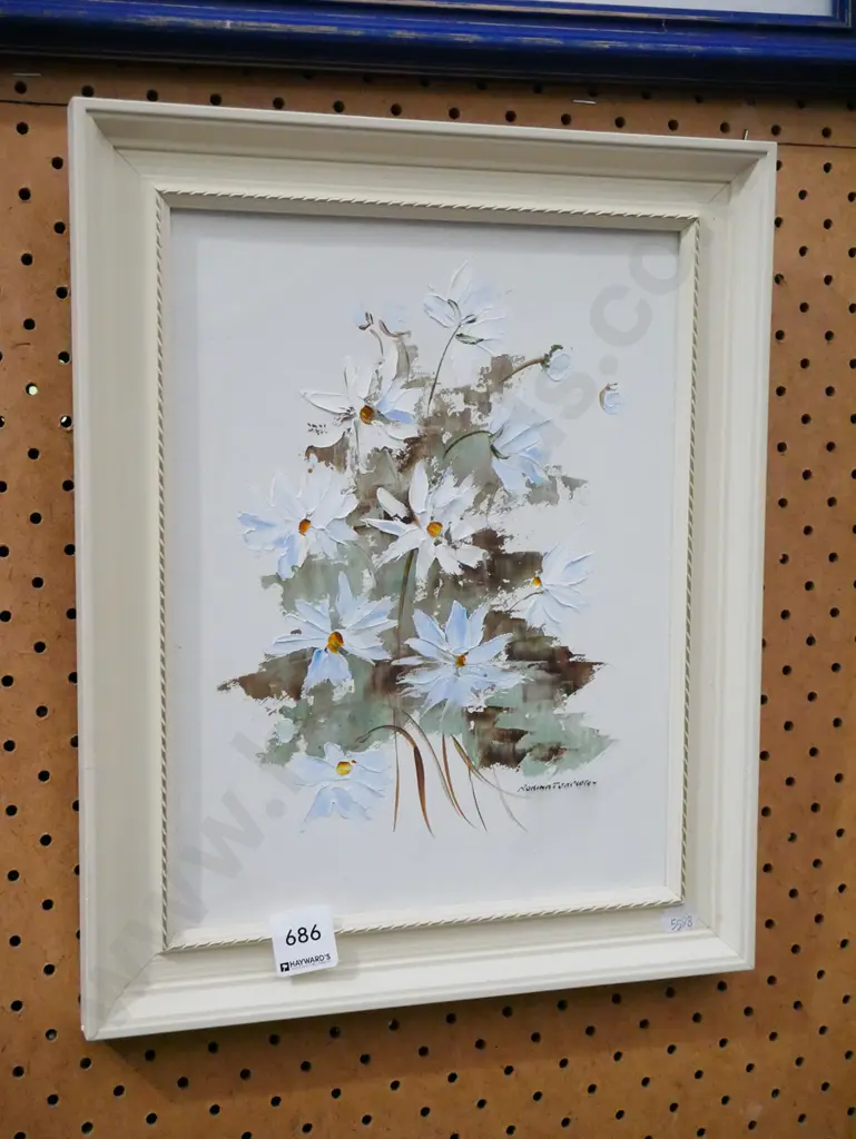 Robina Templeton oil - blue flowers Image 1++