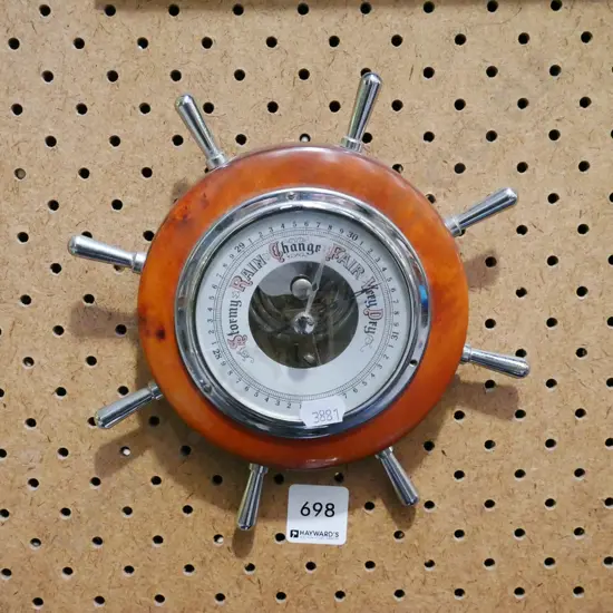 ships wheel barometer