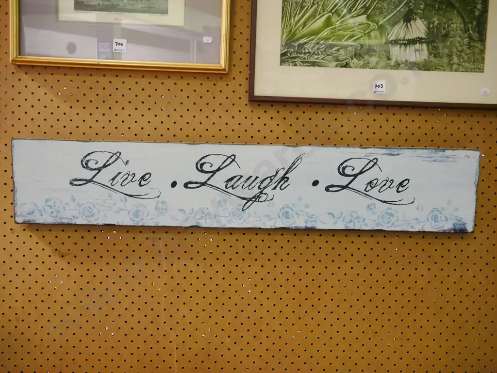 Live, Laugh, Love print on board Image 1++