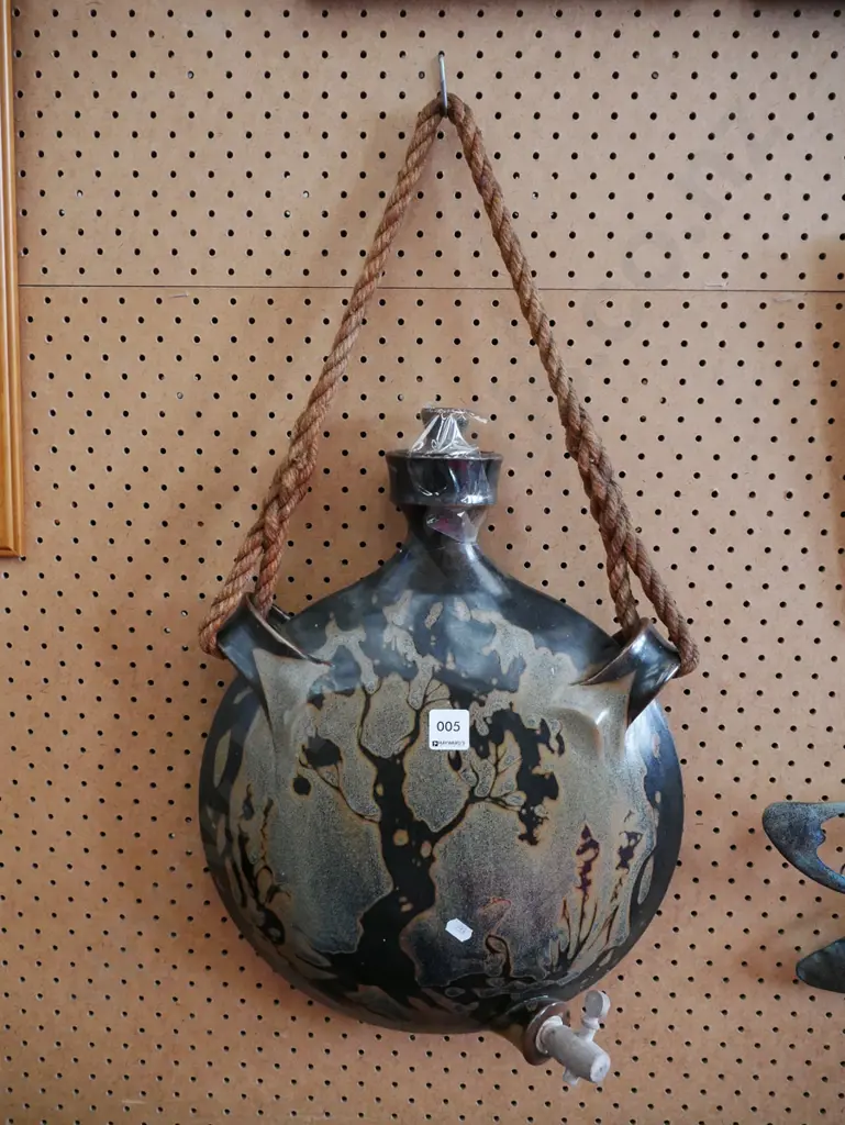 pottery wall mounted flask Diam-340 Image 1++