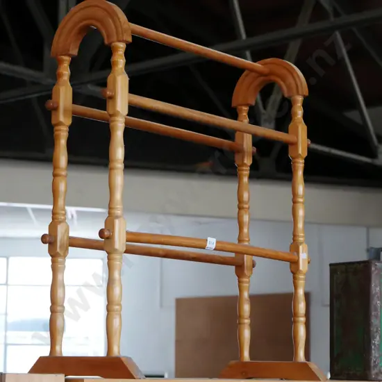 wooden towel rail
