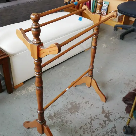 wooden towel rail