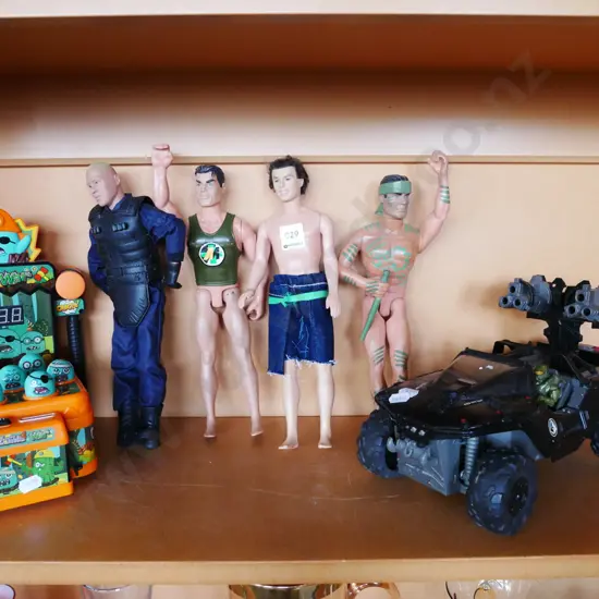 action figurines, toys