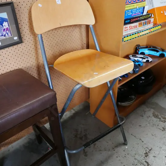metal and ply industrial foldaway stool