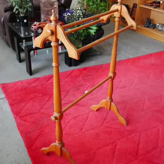 wooden towel rail