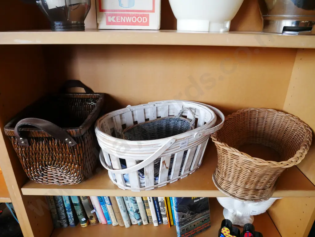 various cane baskets, wooden basket Image 1++