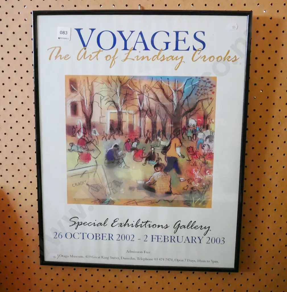 framed Lindsay Crooks 2003 exhibtion poster Image 1++