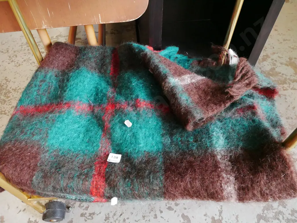 checked mohair blanket Image 1++
