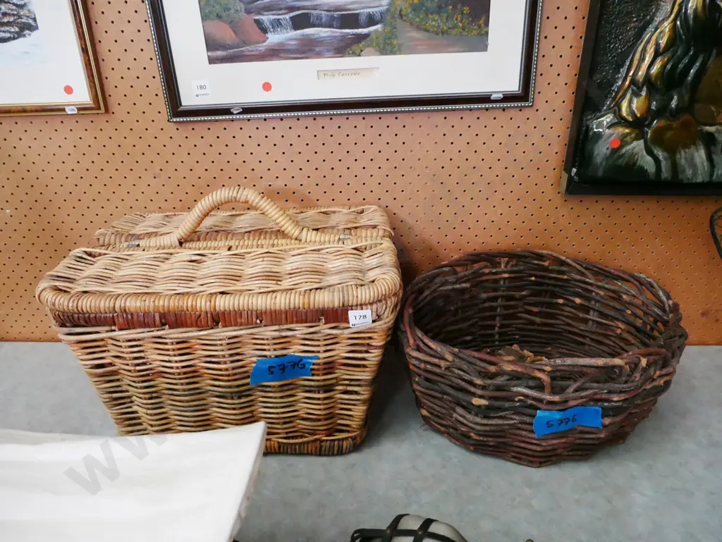 2 cane baskets Image 1++