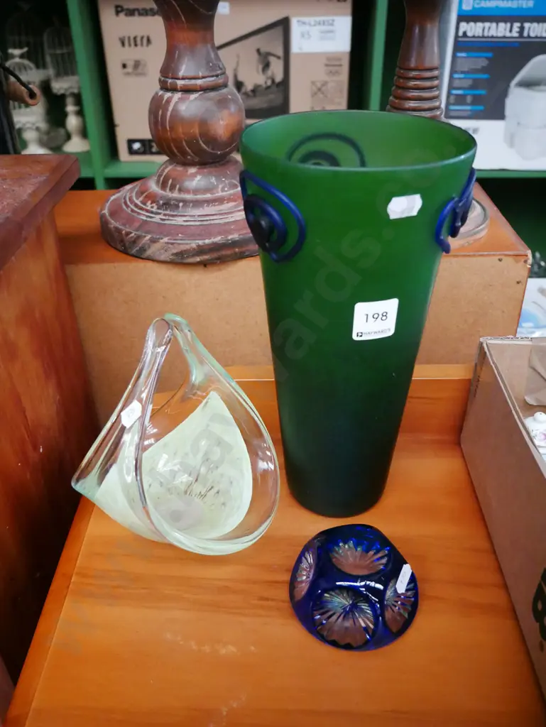 glass vase, glass basket, glass paperweight Vase H-270 Image 1++