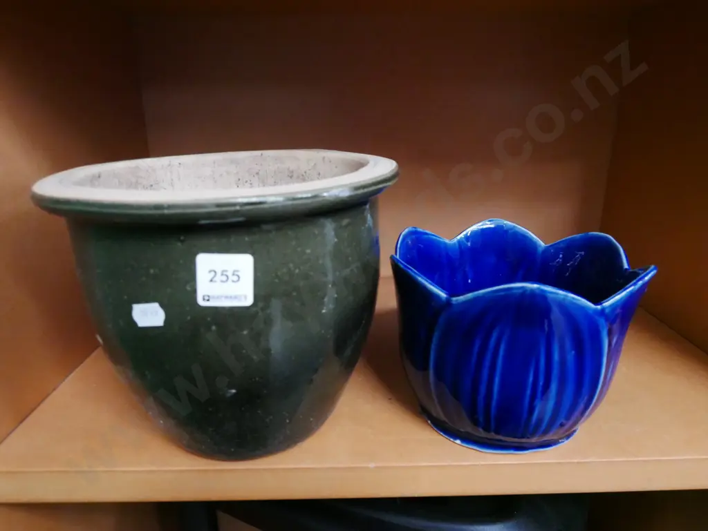 green and blue glazed planters Tallest H-170 Image 1++