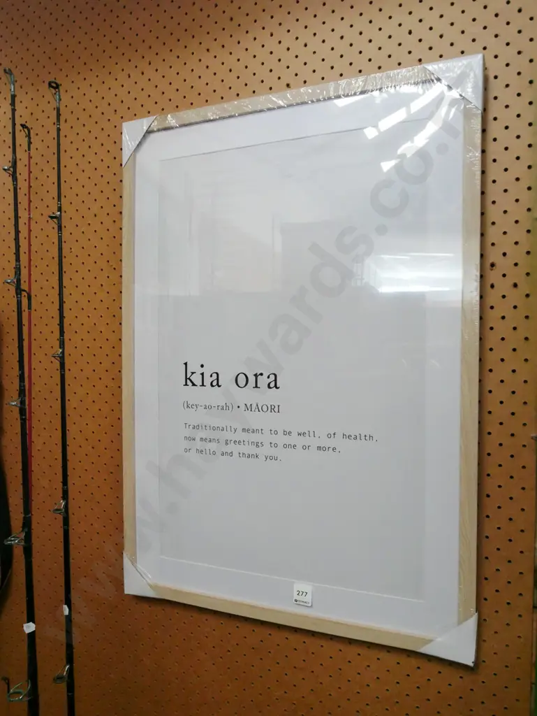 framed  Kia Ora print Image 1++