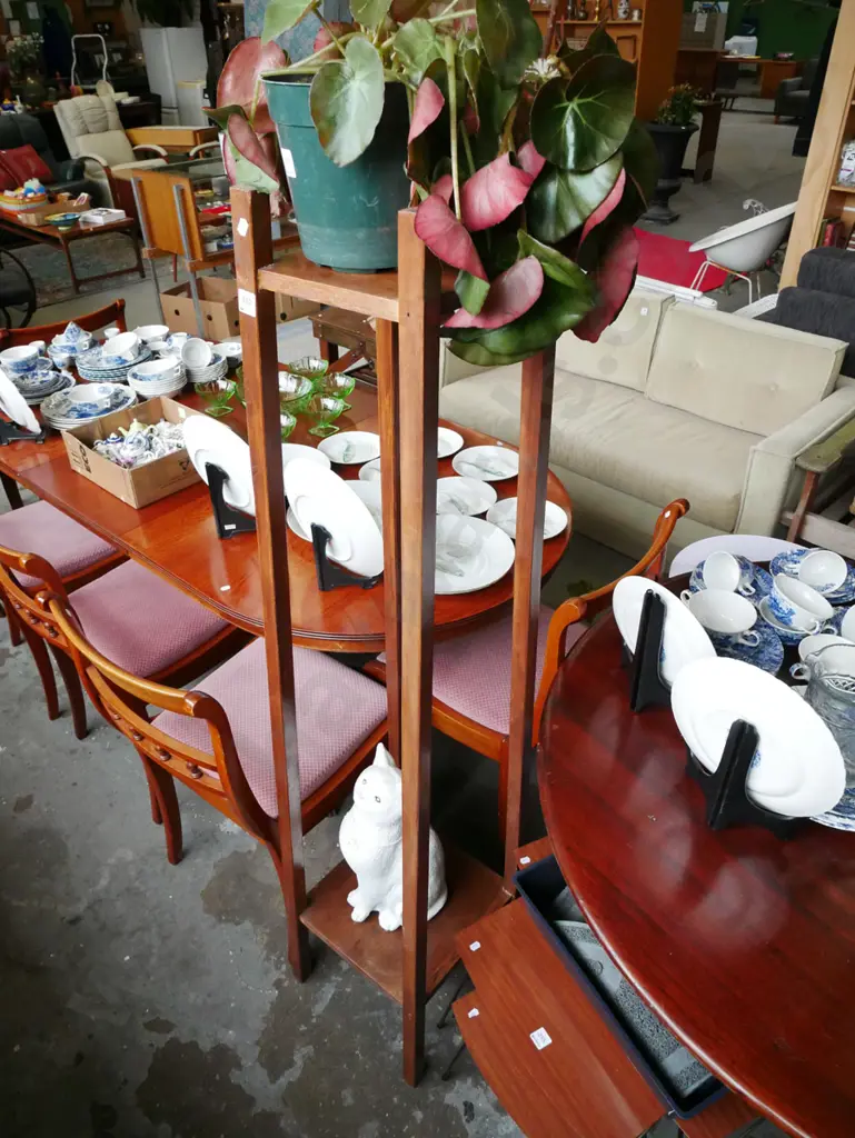 wooden plant stand H-1520 Image 1++