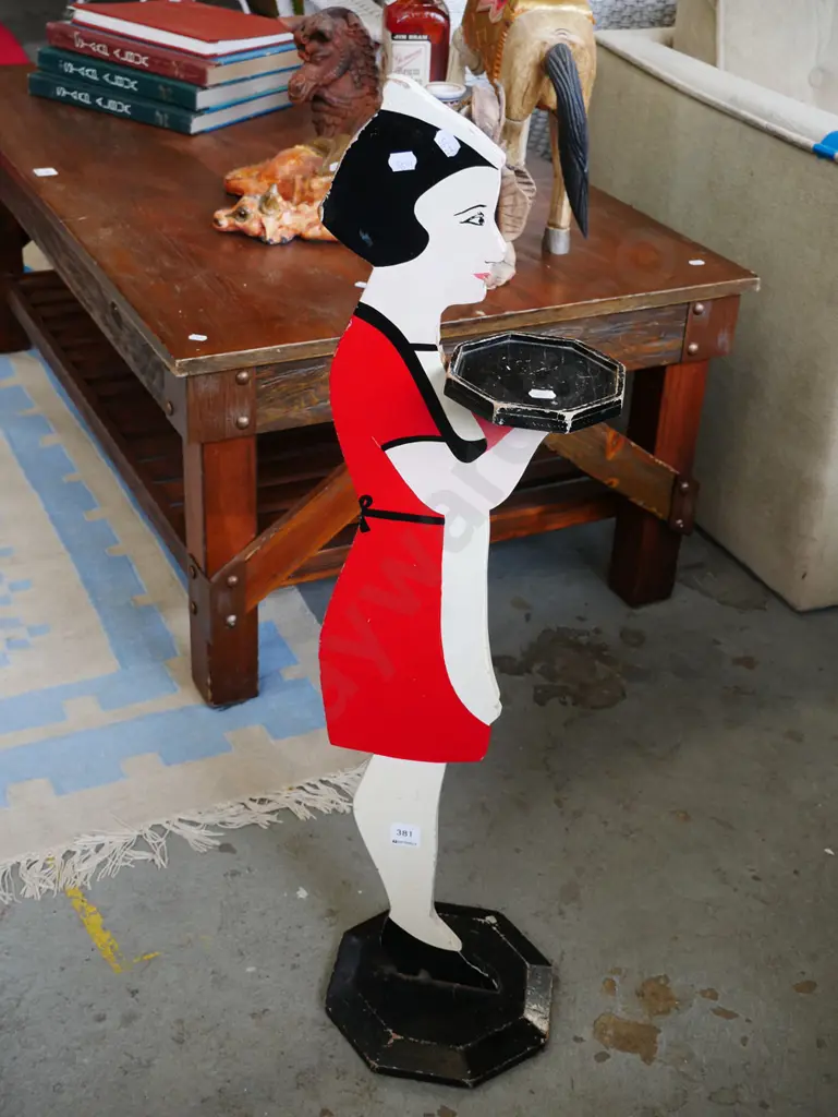 maid themed hand painted wooden stand H-830 Image 1++