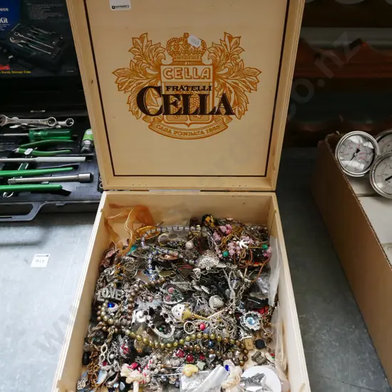 box of costume jewellery