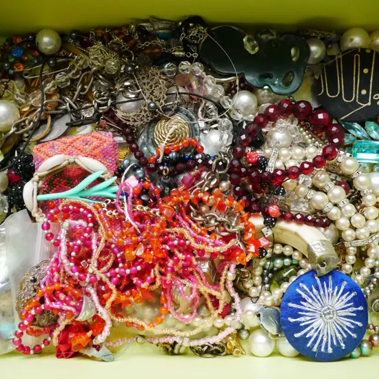 box of costume jewellery