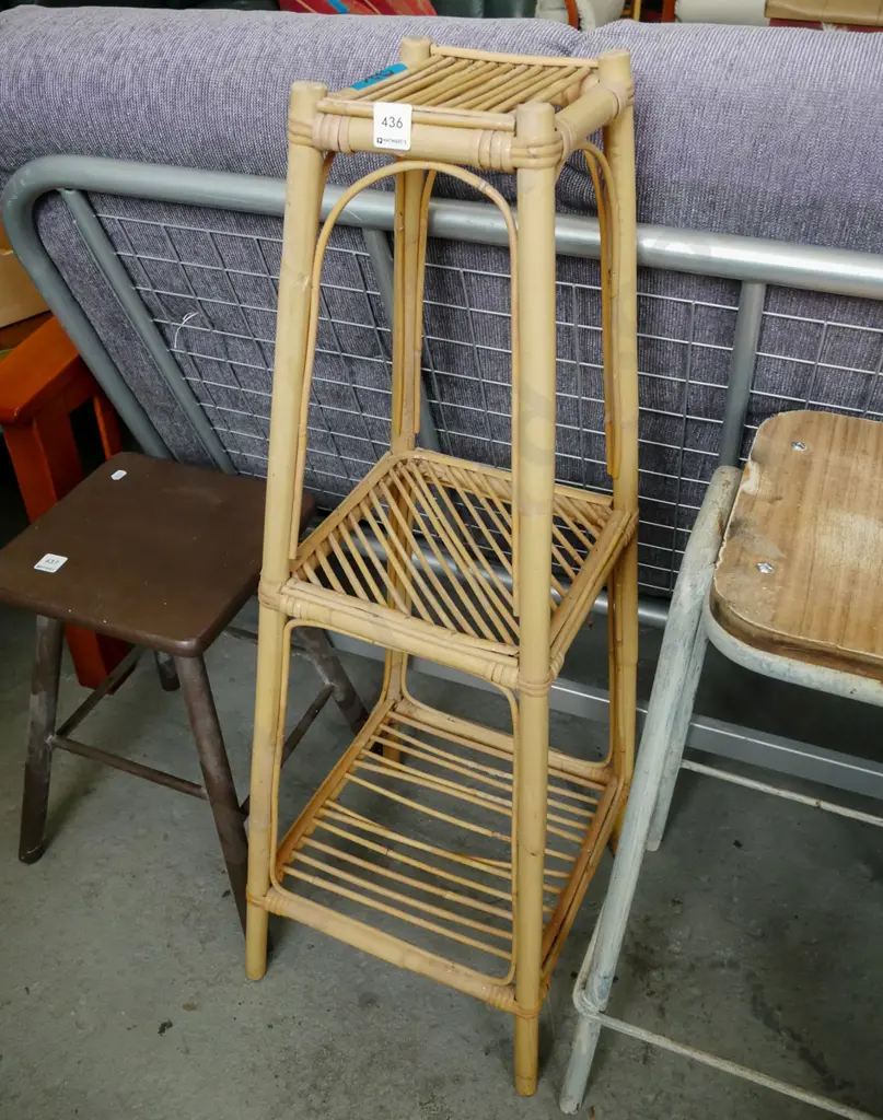 3 tier bamboo jardiniere stand H-945 Image 1++