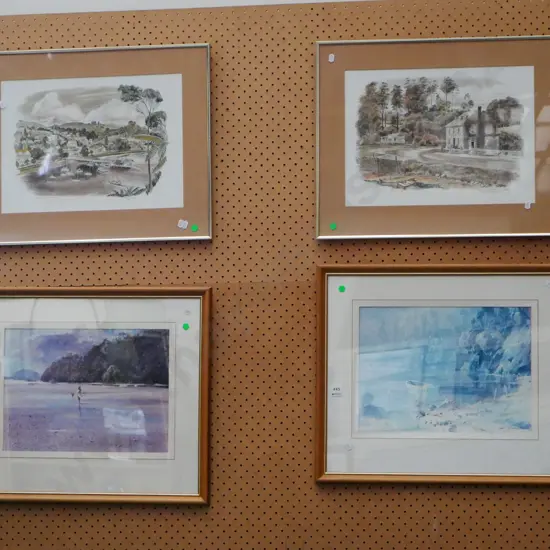 4x framed prints, 2x landscapes - Russell, Stone Store Kerikeri - green dots