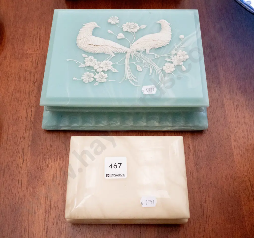 Marlstone pheasant jewellery  box,  alabaster jewellery box Image 1++
