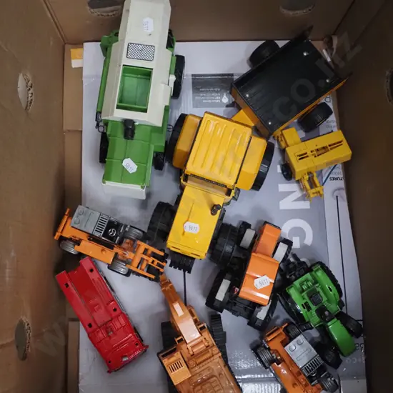 box; toy tractors
