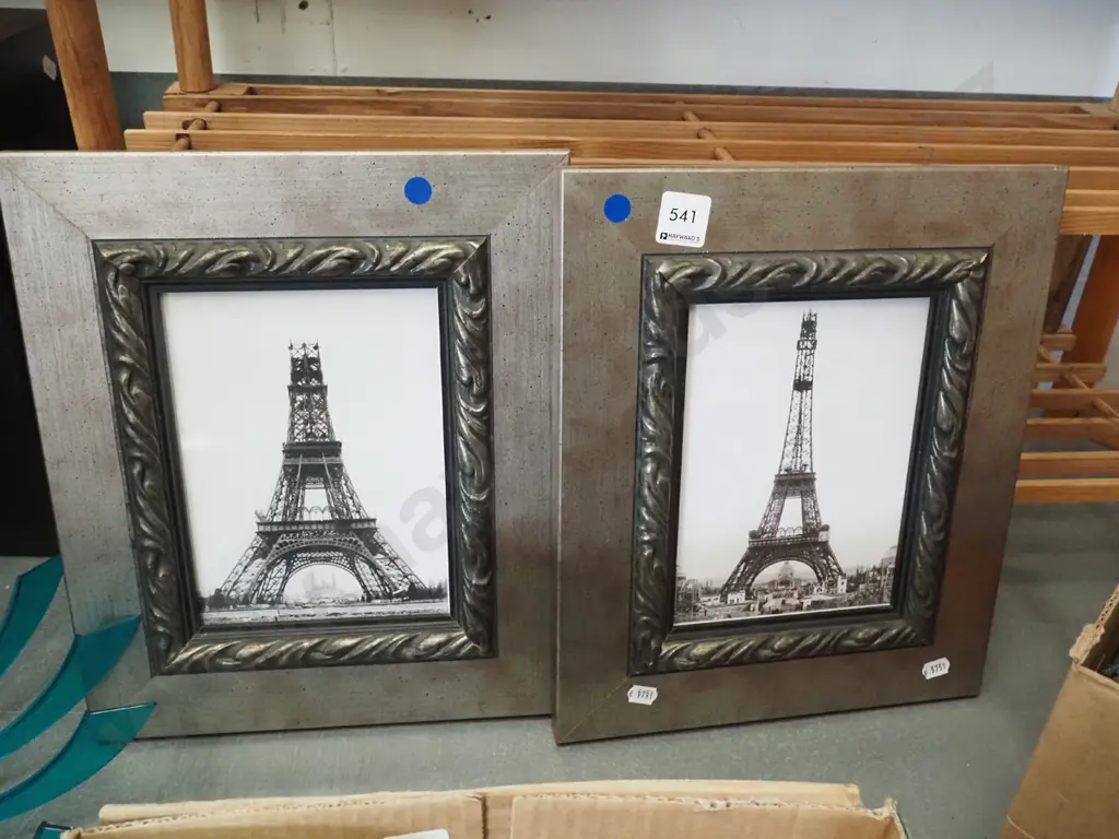 2x framed photo prints  - Eiffiel Tower under construction Image 1++