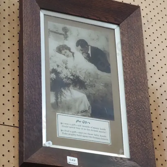 oak framed print - family