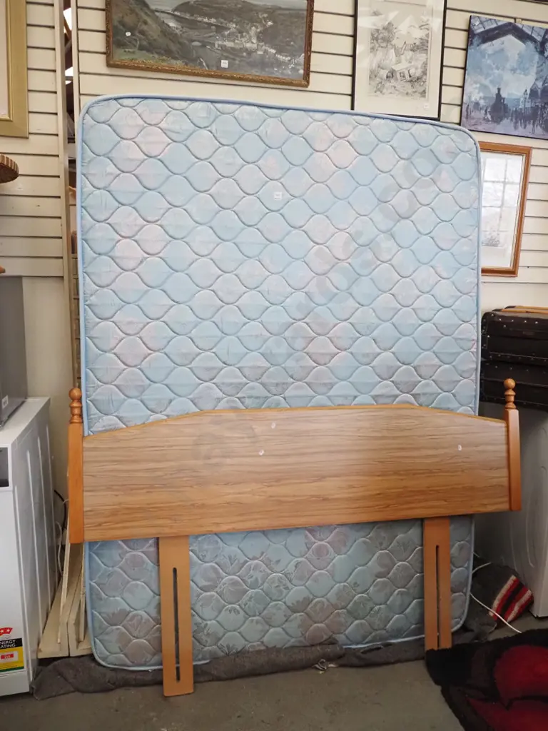 double bed base, mattress and headboard  Image 1++