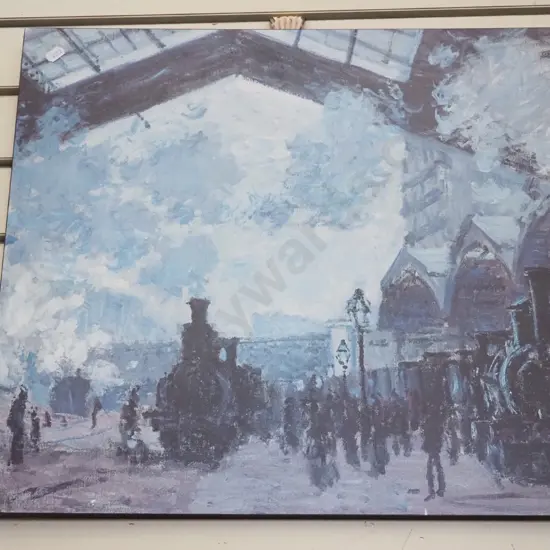 Monet print -train station
