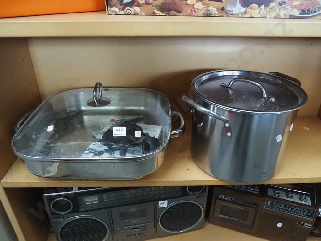 Sunbeam electric frying pan, stainless steel stock pot Image 1++