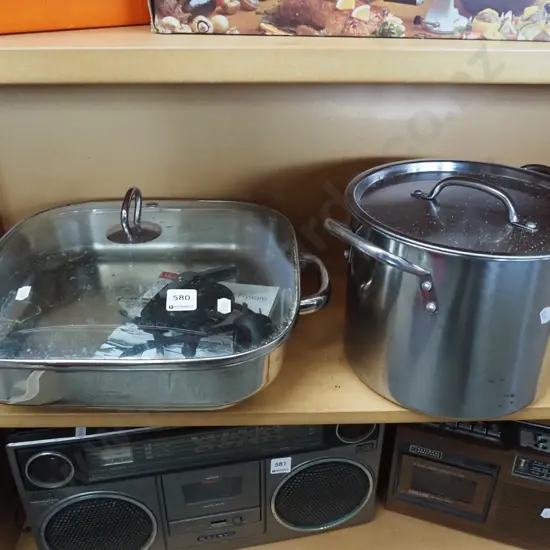 Sunbeam electric frying pan, stainless steel stock pot