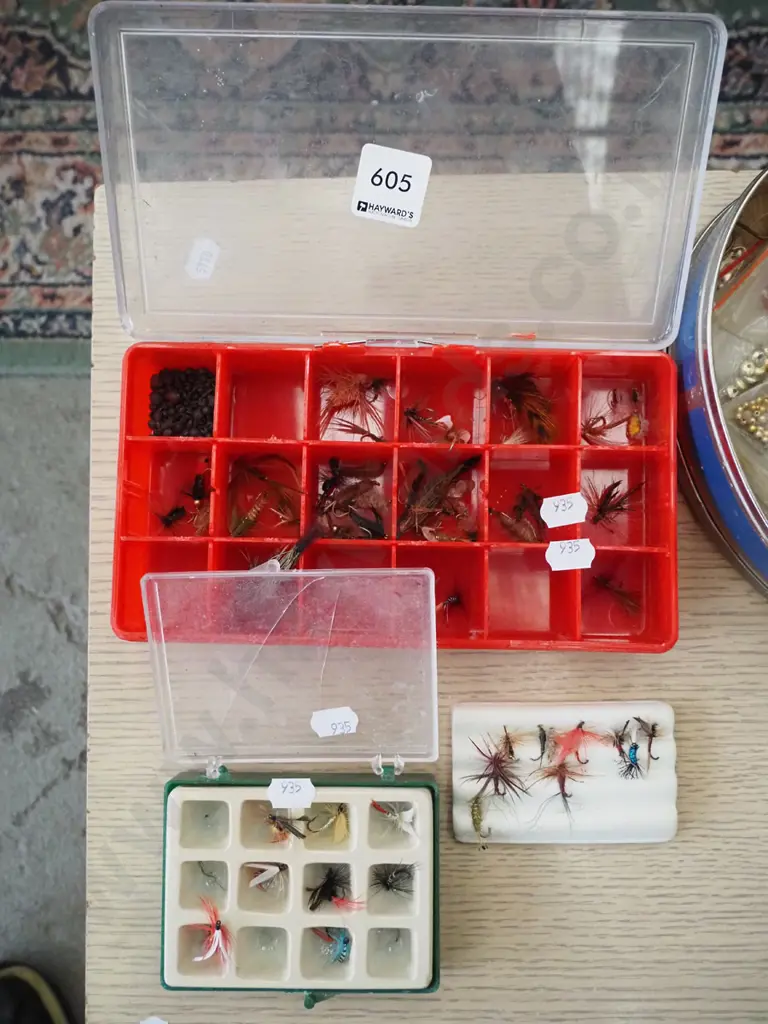 2x containers of fy fishing flies Image 1++