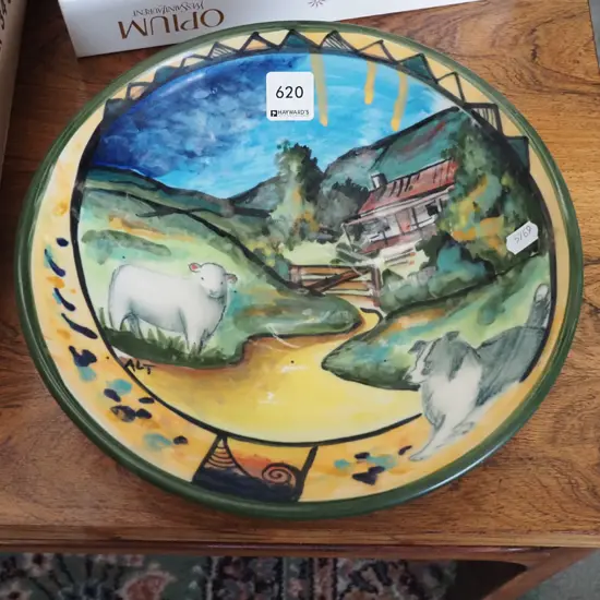 Louise Thompson hand painted studio pottery bowl