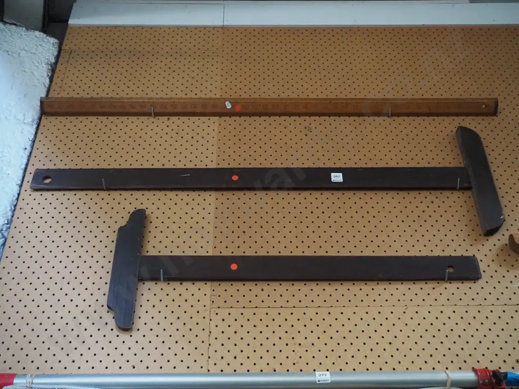2x draughting squares, vintage ruler Image 1++