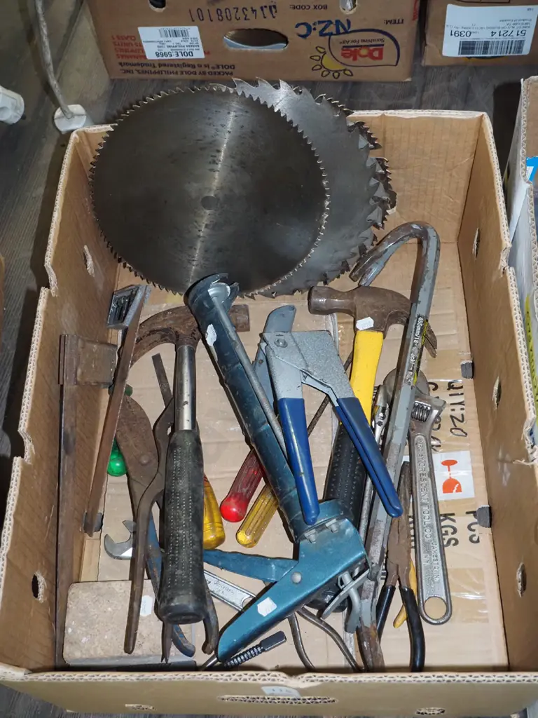 box; hammers, crescents, wrecking bar etc Image 1++