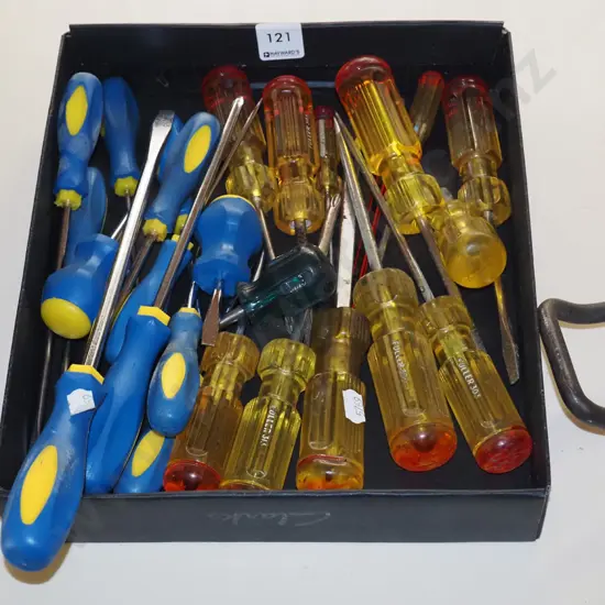 box; screwdrivers
