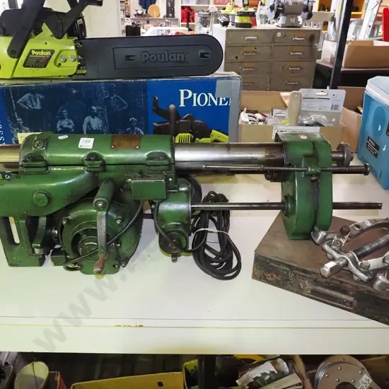 Vintage Buma cylinder boring machine and accessories and gear puller