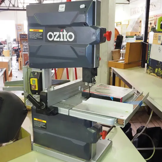 small Ozito bandsaw with additional blade