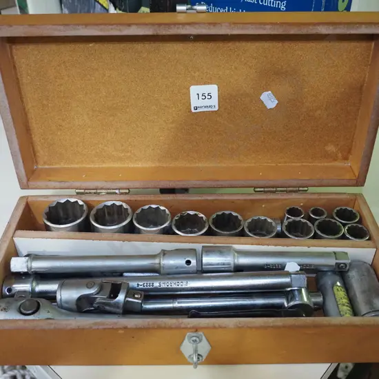 wood cased socket set