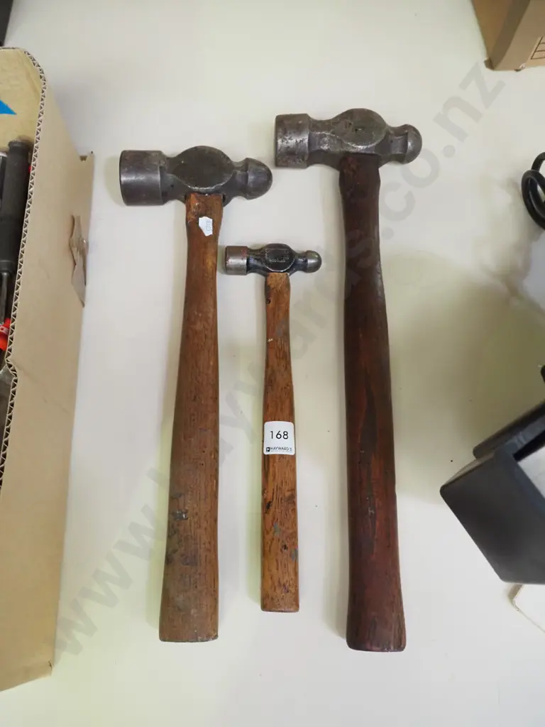 3x ball peen hammers Image 1++