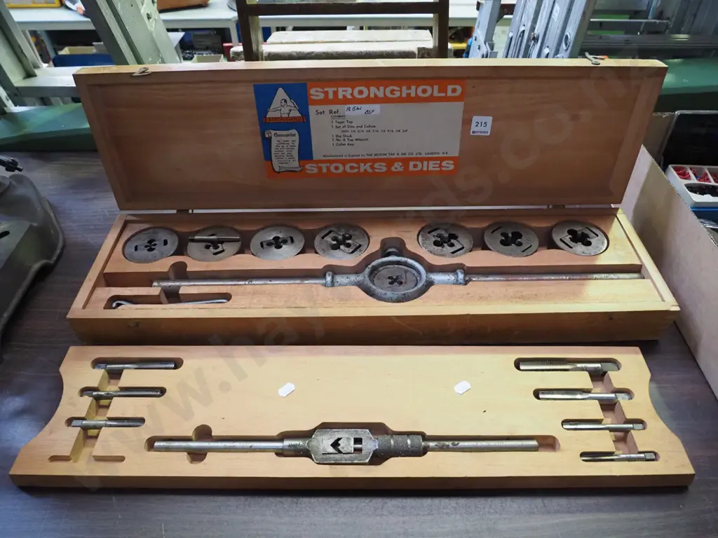 wood cased Strong Hold stock and dies Image 1++