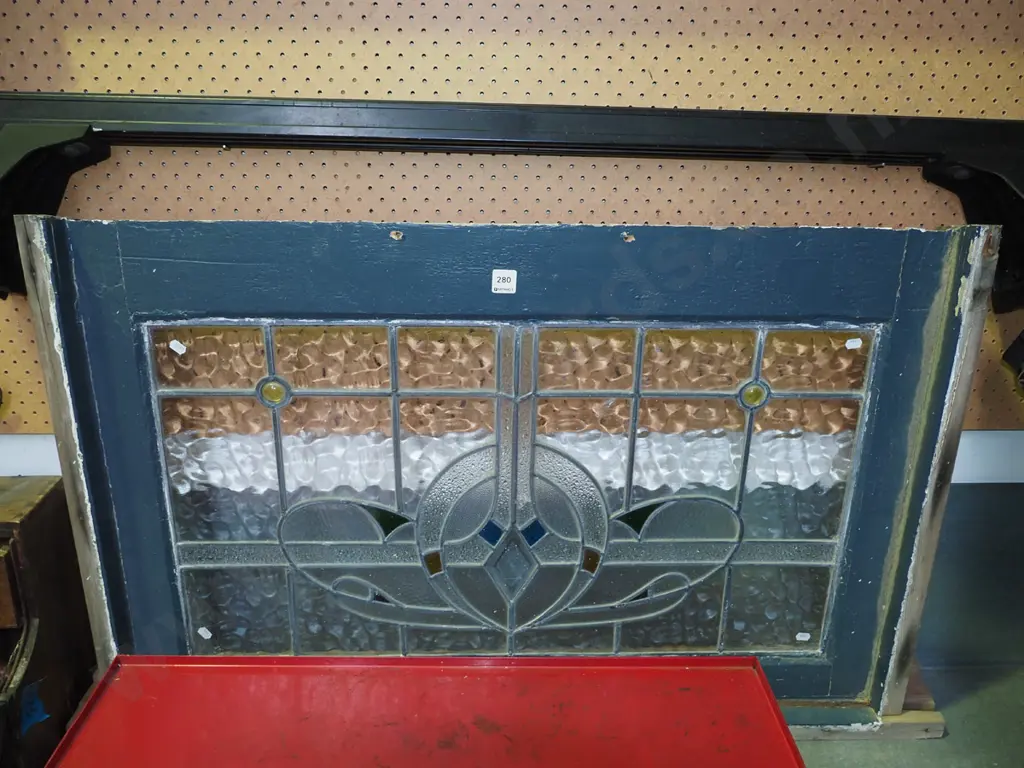 leadlight window Glass size H-800 W-450 Image 1++