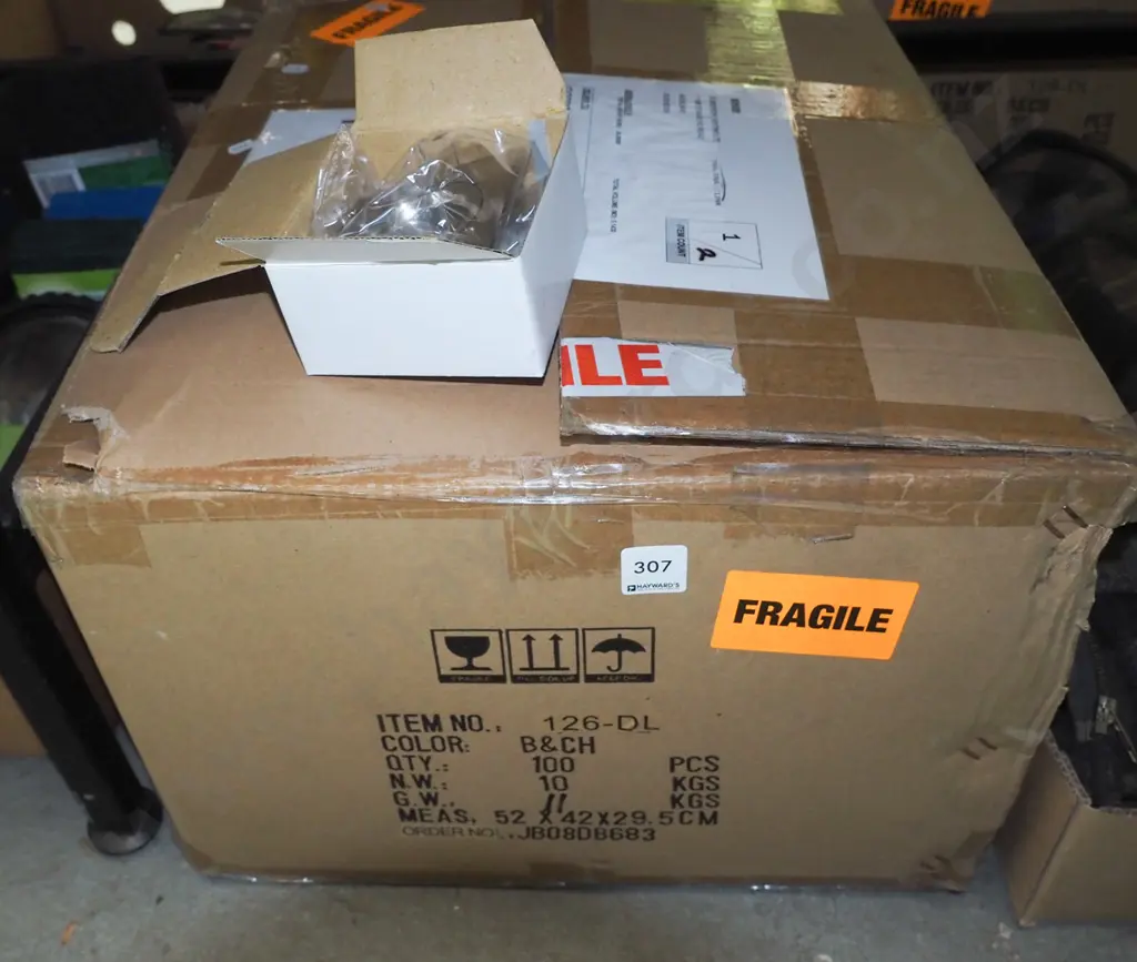 box; brushed silver square down light covers Image 1++