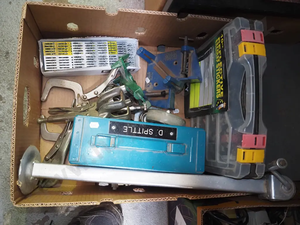 box; car jack, nail plates, framers vice etc Image 1++