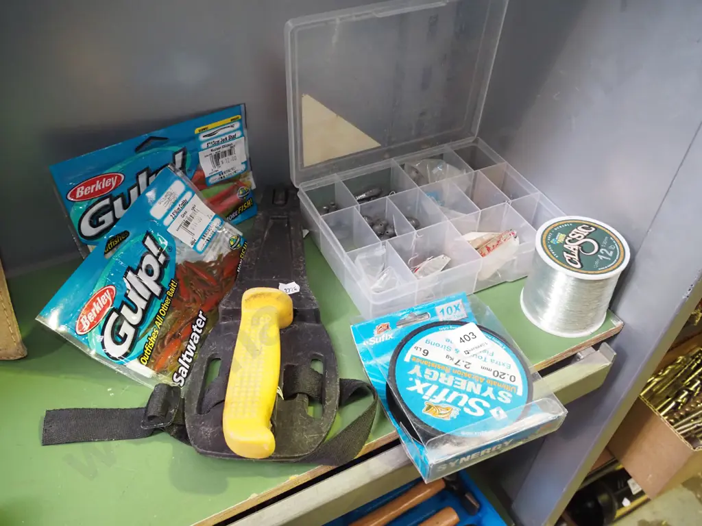 fishing lines, soft baits, sinker etc Image 1++