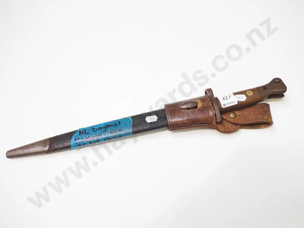 NZ bayonet  and scabbard with war department stamp Image 1++