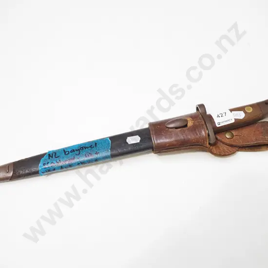 NZ bayonet  and scabbard with war department stamp