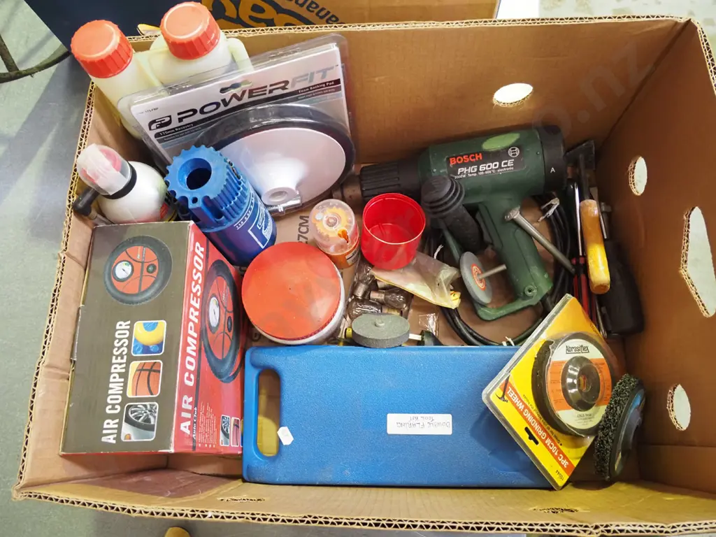 box; heat gun, air compressor etc Image 1++