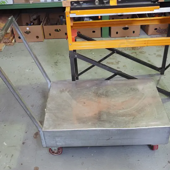 stainless steel trolley - ex Cadbury